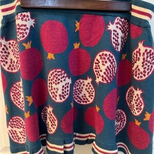 QUEEN OF SPARKLES Teal and Pink Pomegranate Skirt
